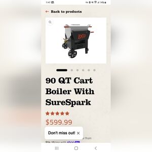90 qt Boiler,Loco,Black